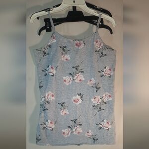 Maurices Floral Pink and Gray Tank